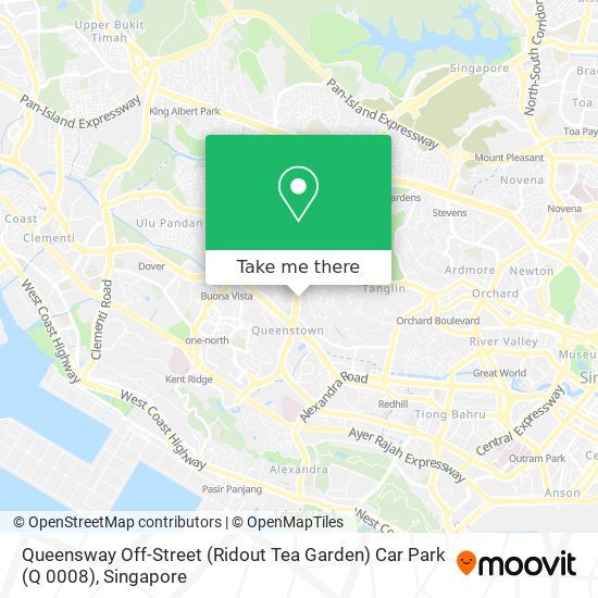 Queensway Off-Street (Ridout Tea Garden) Car Park (Q 0008) map