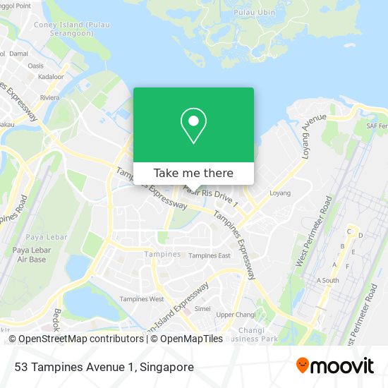 53 Tampines Avenue 1 map