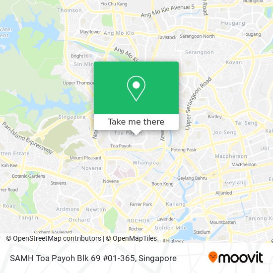 SAMH Toa Payoh Blk 69 #01-365 map