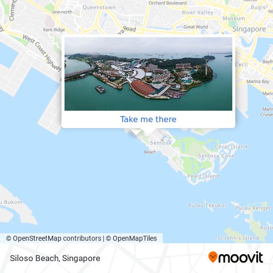 Siloso Beach map