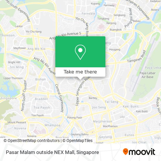 Pasar Malam outside NEX Mall map