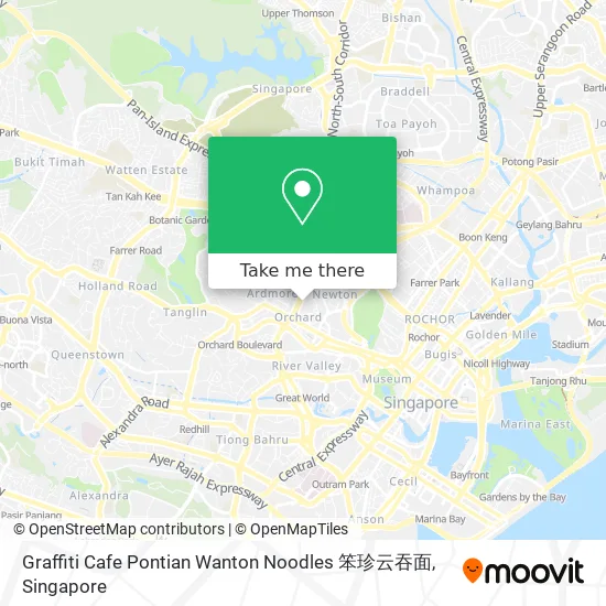 Graffiti Cafe Pontian Wanton Noodles 笨珍云吞面 map