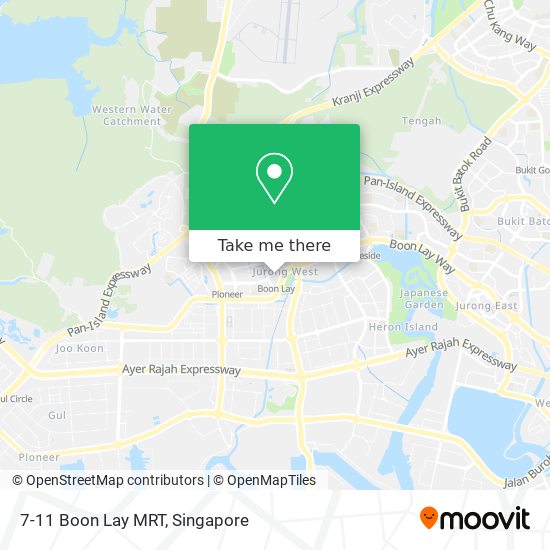 7-11 Boon Lay MRT map