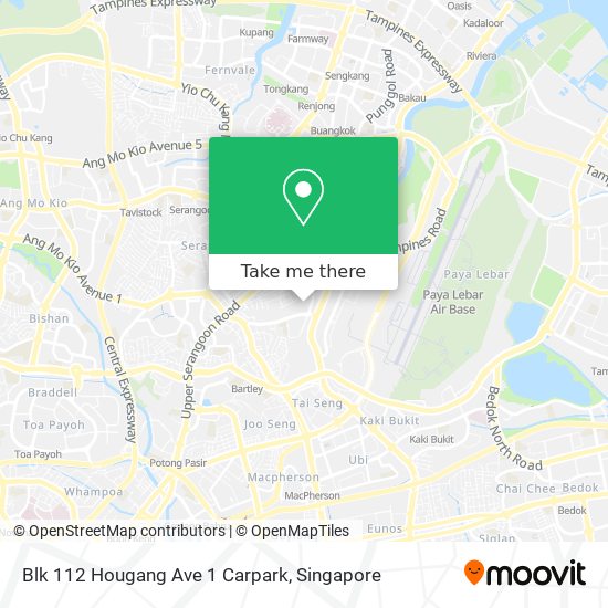 Blk 112 Hougang Ave 1 Carpark map