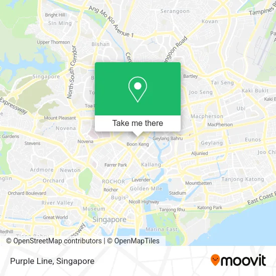 Purple Line map