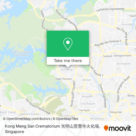 Kong Meng San Crematorium 光明山普覺寺火化場 map