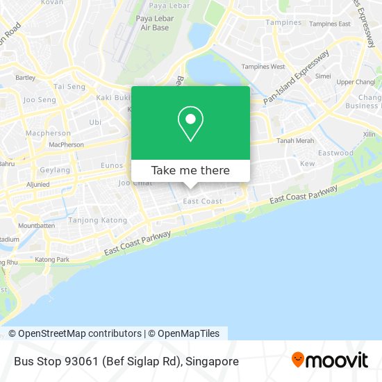 Bus Stop 93061 (Bef Siglap Rd) map