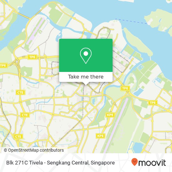 Blk 271C Tivela - Sengkang Central地图