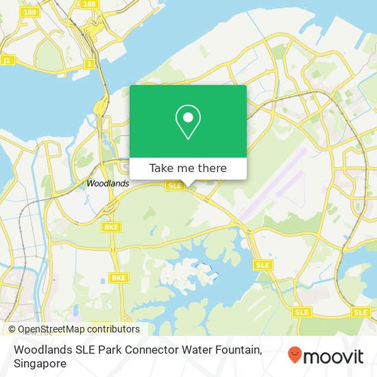 Woodlands SLE Park Connector Water Fountain map