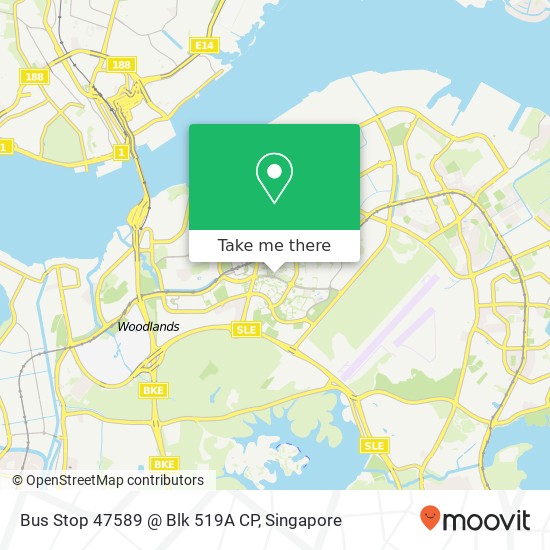 Bus Stop 47589 @ Blk 519A CP map