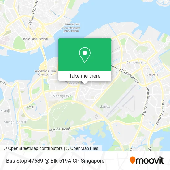 Bus Stop 47589 @ Blk 519A CP map