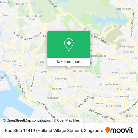 Bus Stop 11419 (Holland Village Station) map