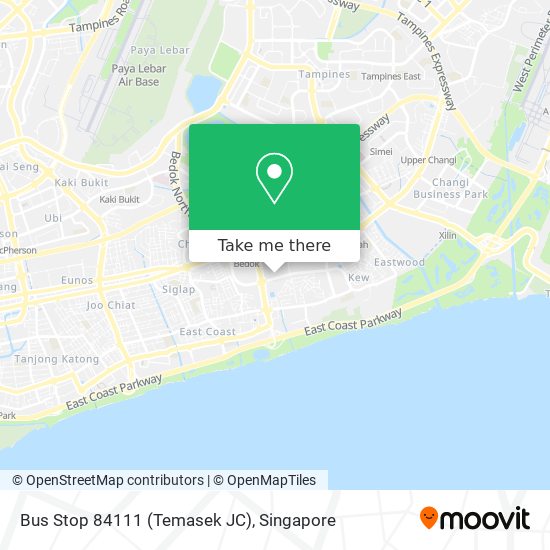 Bus Stop 84111 (Temasek JC)地图
