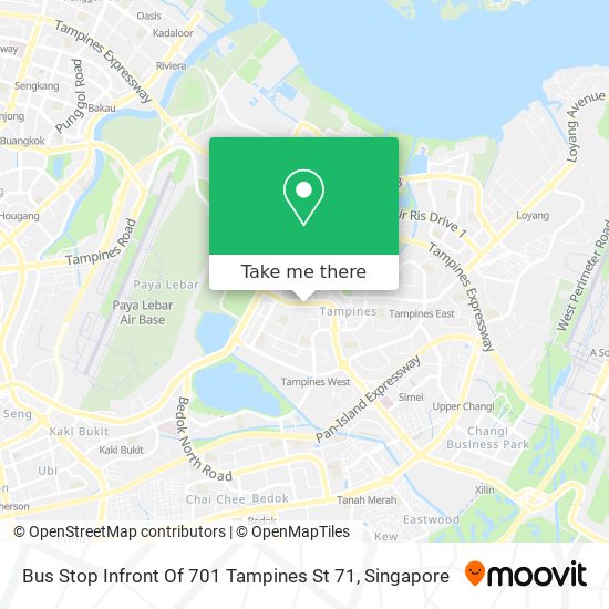 Bus Stop Infront Of 701 Tampines St 71 map