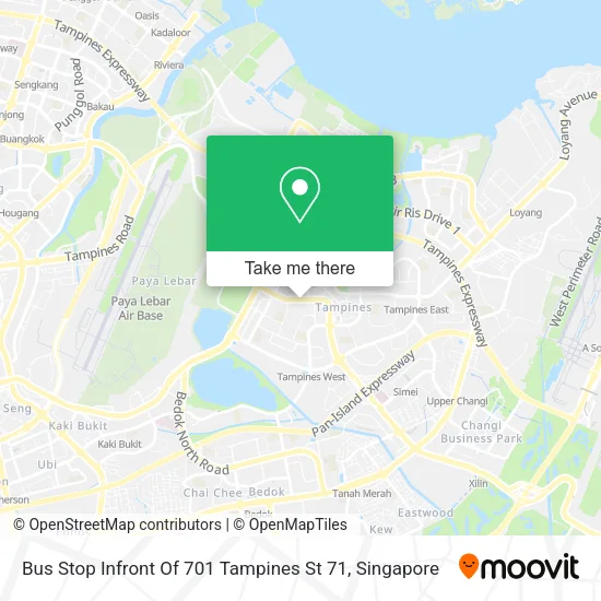 Bus Stop Infront Of 701 Tampines St 71地图