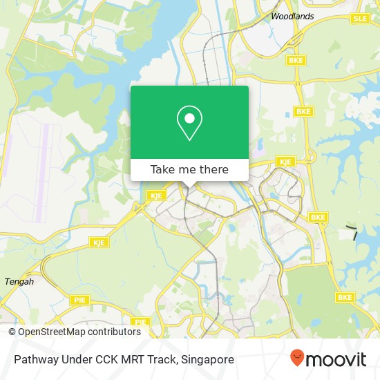 Pathway Under CCK MRT Track map