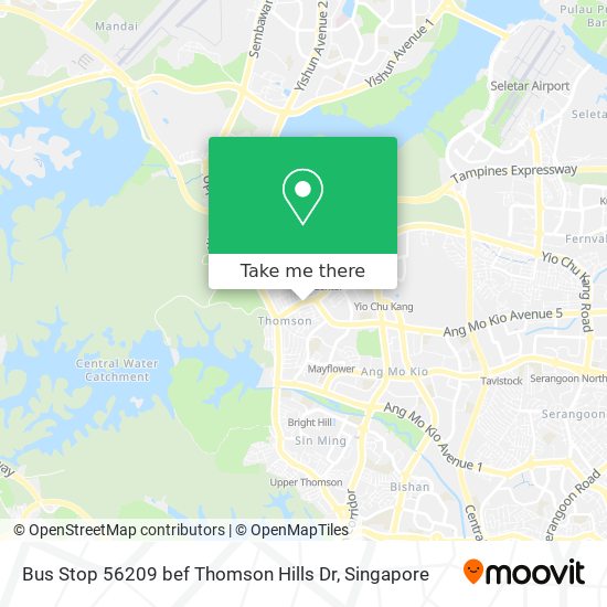 Bus Stop 56209 bef Thomson Hills Dr map