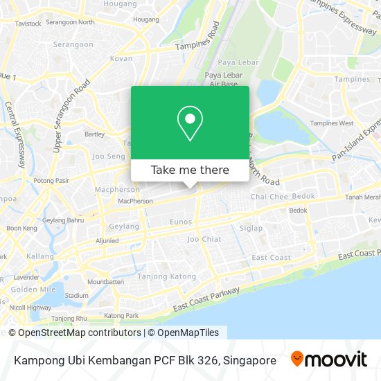 Kampong Ubi Kembangan PCF Blk 326 map