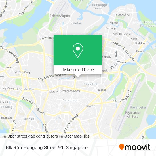 Blk 956 Hougang Street 91 map