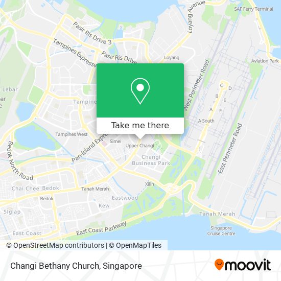 Changi Bethany Church map