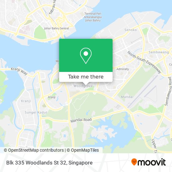 Blk 335 Woodlands St 32地图