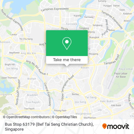 Bus Stop 63179 (Bef Tai Seng Christian Church) map