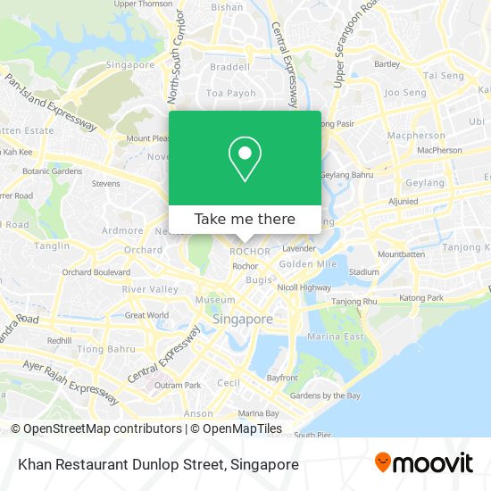 Khan Restaurant Dunlop Street map