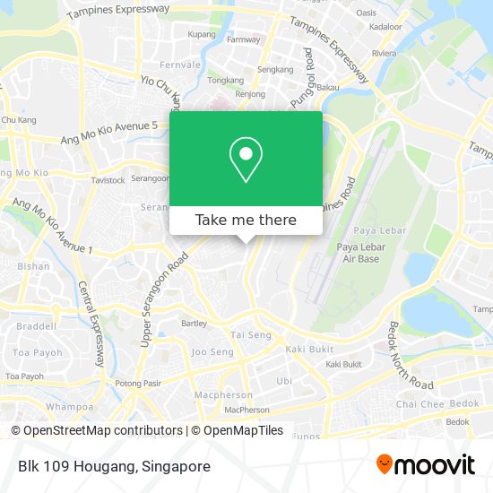 Blk 109 Hougang地图