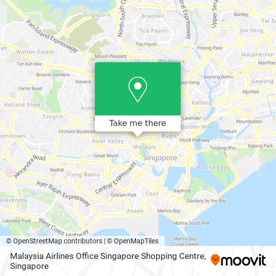 Malaysia Airlines Office Singapore Shopping Centre map
