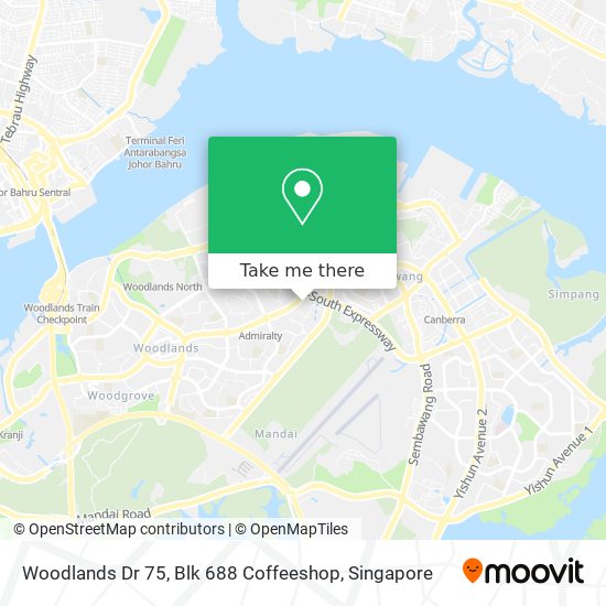 Woodlands Dr 75, Blk 688 Coffeeshop地图