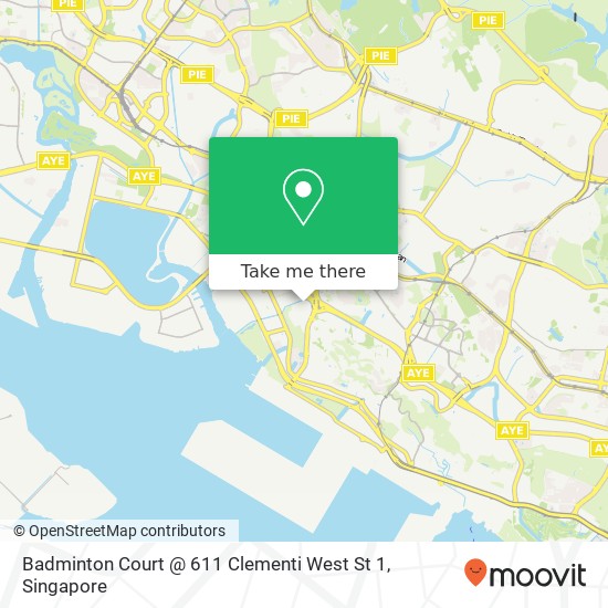 Badminton Court @ 611 Clementi West St 1 map