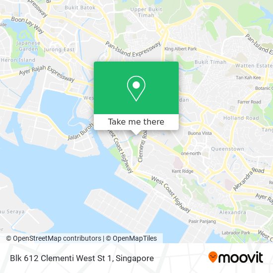 Blk 612 Clementi West  St 1 map