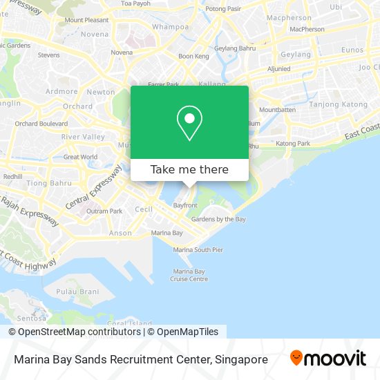 Marina Bay Sands Recruitment Center map