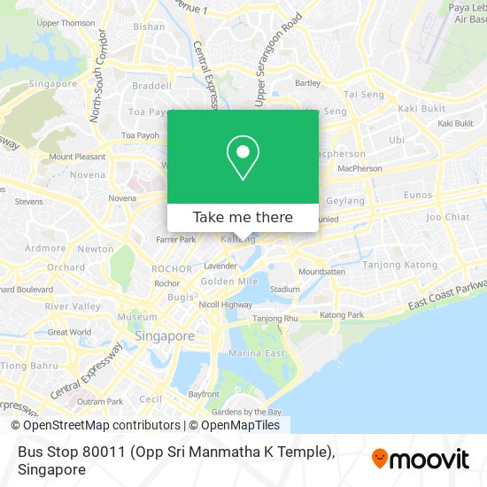 Bus Stop 80011 (Opp Sri Manmatha K Temple)地图