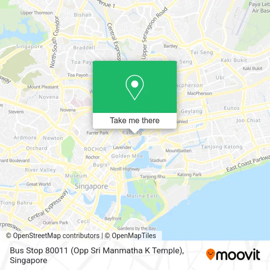 Bus Stop 80011 (Opp Sri Manmatha K Temple) map