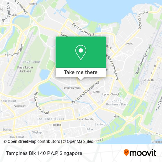 Tampines Blk 140 P.A.P map