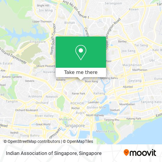 Indian Association of Singapore map