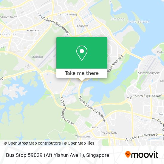 Bus Stop 59029 (Aft Yishun Ave 1)地图