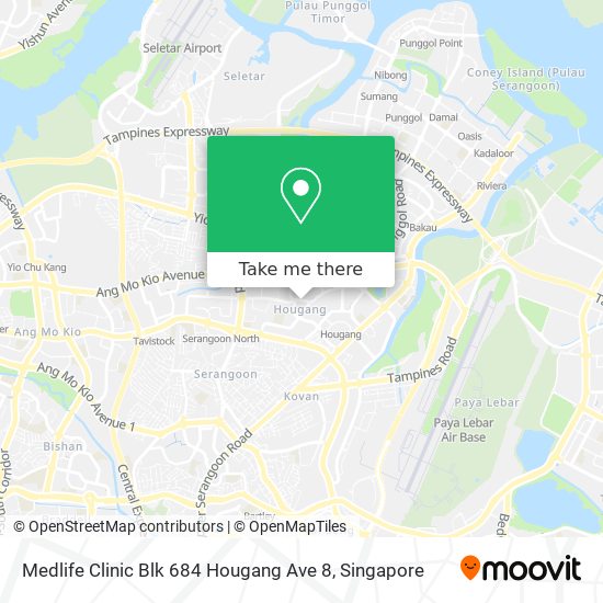 Medlife Clinic Blk 684 Hougang Ave 8 map