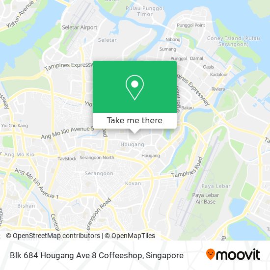 Blk 684 Hougang Ave 8 Coffeeshop map