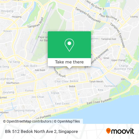 Blk 512 Bedok North Ave 2 map