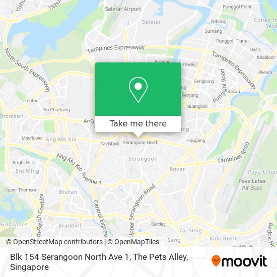 Blk 154 Serangoon North Ave 1, The Pets Alley地图