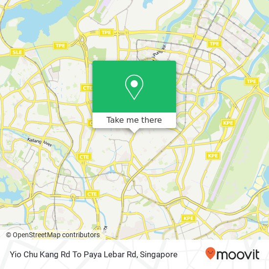 Yio Chu Kang Rd To Paya Lebar Rd map