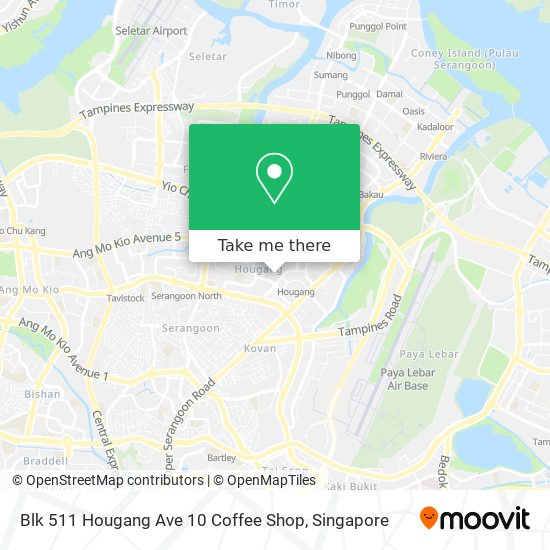 Blk 511 Hougang Ave 10 Coffee Shop map
