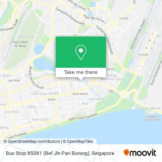 Bus Stop 85081 (Bef Jln Pari Burong) map
