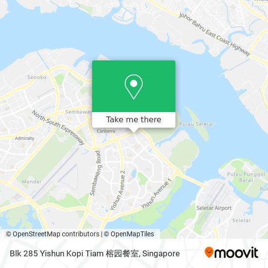 Blk 285 Yishun Kopi Tiam 榕园餐室 map