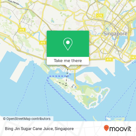 Bing Jin Sugar Cane Juice map