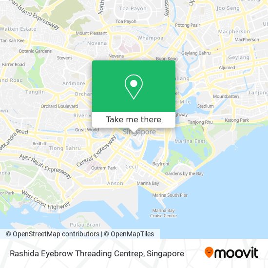 Rashida Eyebrow Threading Centrep map