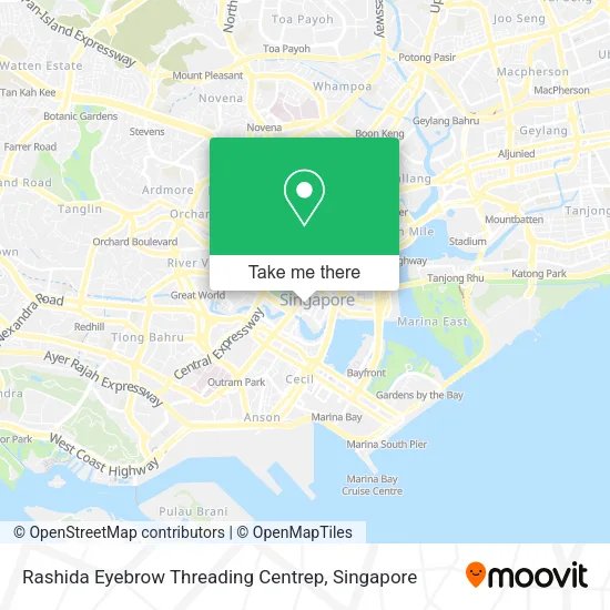 Rashida Eyebrow Threading Centrep map