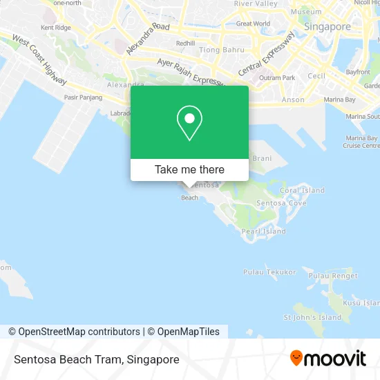 Sentosa Beach Tram map